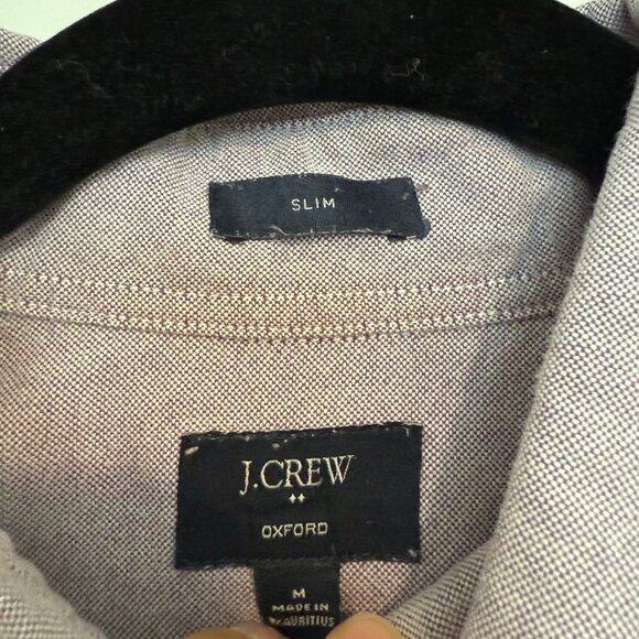 J. Crew Slim Oxford Long Sleeve Button-down Shirt Light Purple Mens Medium - Picture 3 of 6